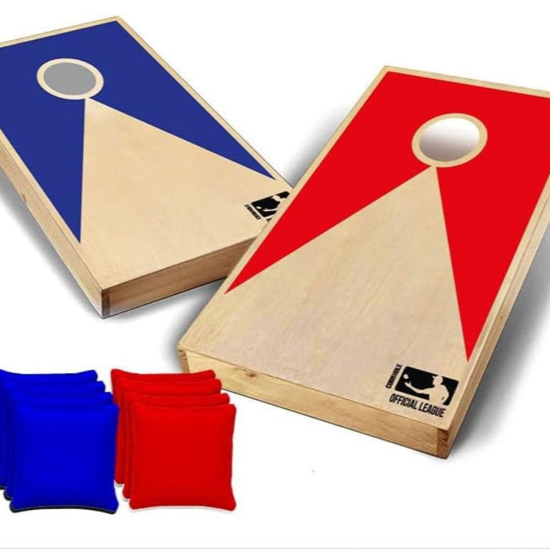 Jeu Cornhole Américain Bleu et Rouge