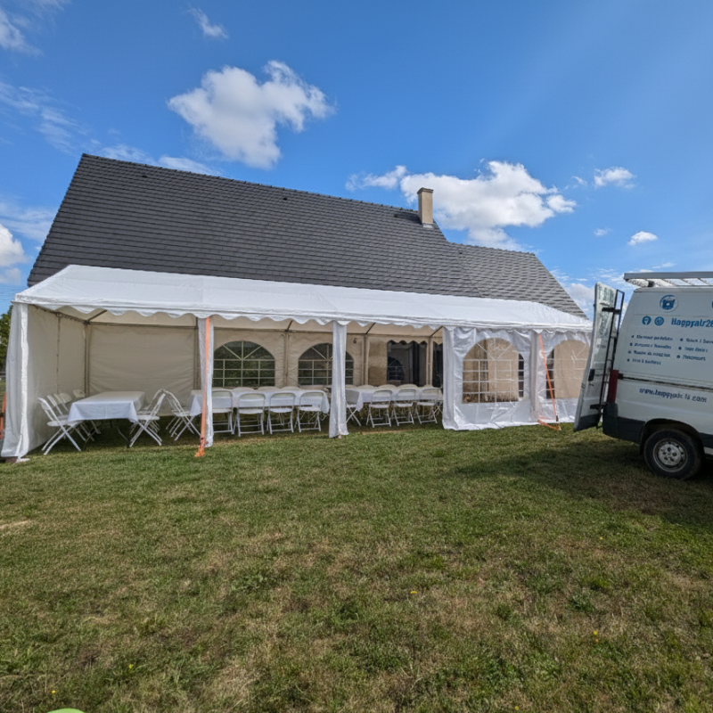 Location barnum 5x10 m (50 m²) à Chartres en Eure-et-Loir (28) - vue extérieure