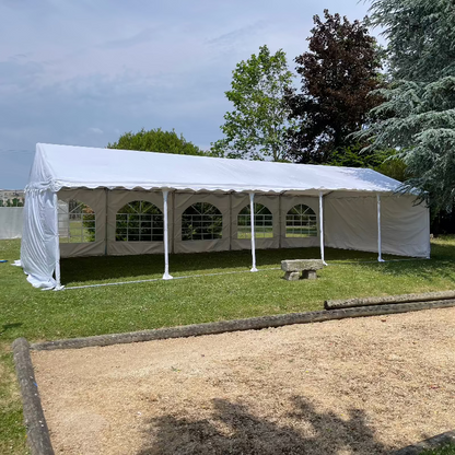 Détail barnum 5x10 m : finitions et habillages latéraux - location 28