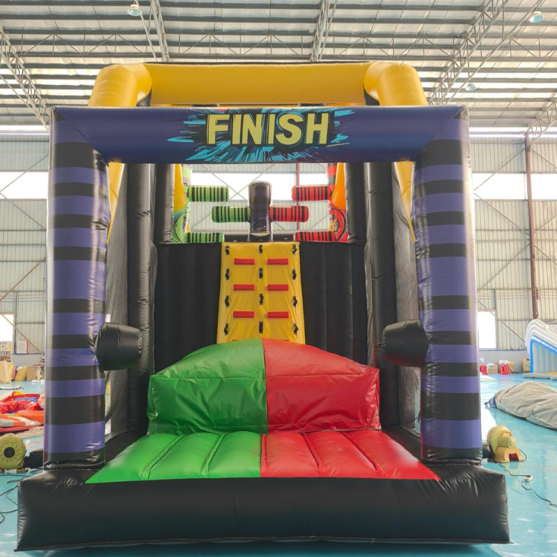 Parcours gonflable interactif avec capteurs lumineux IPS HappyTime Run 15M pour challenge entreprise et ados (28)