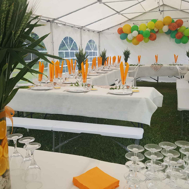 Intérieur barnum 5x10 m (50 m²) - configuration réception - Eure-et-Loir (28)