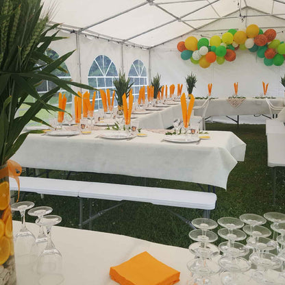 Intérieur barnum 5x10 m (50 m²) - configuration réception - Eure-et-Loir (28)