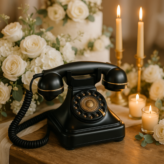 Livre audio souvenir de mariage avec téléphone ancien à Chartres
