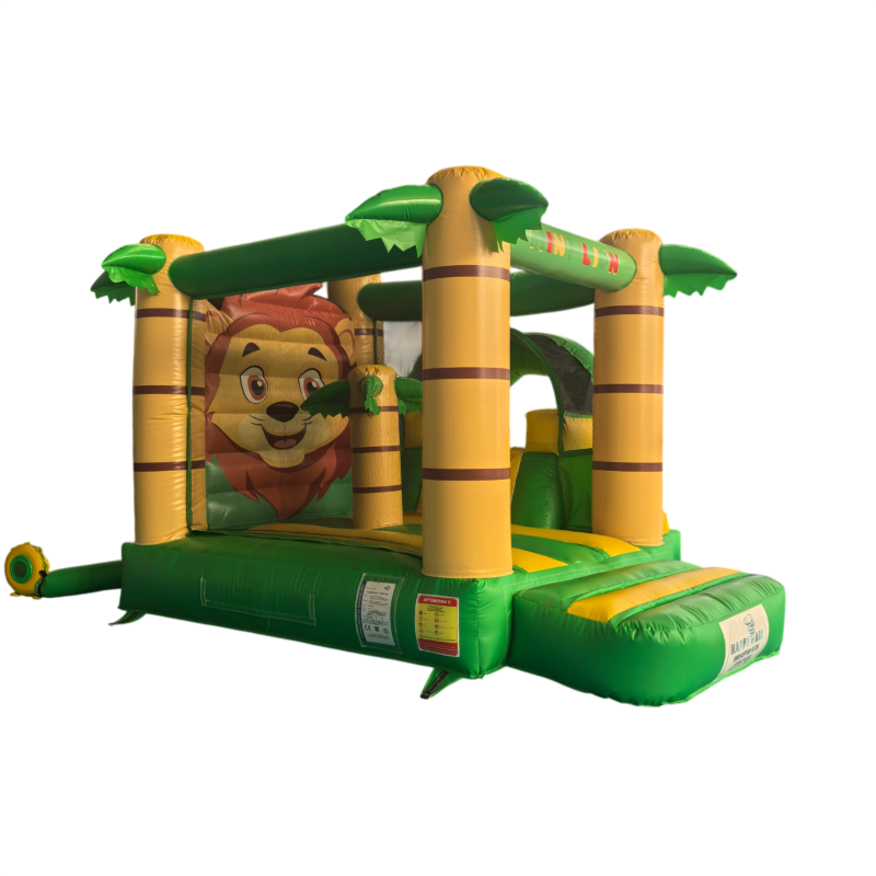Château gonflable Mini Lion thème jungle avec petit toboggan – location 28