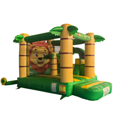 Château gonflable Mini Lion thème jungle avec petit toboggan – location 28