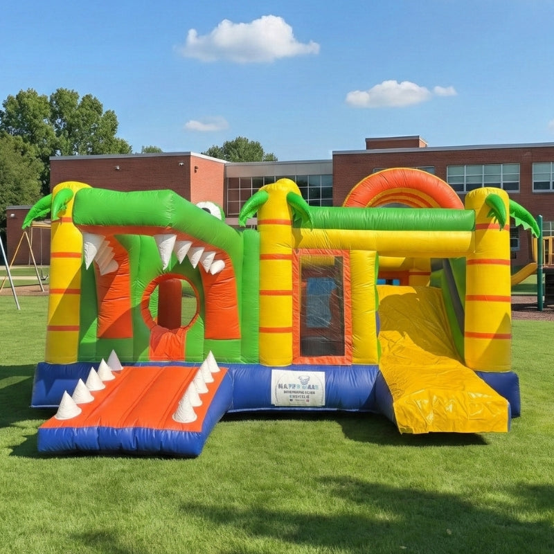 Happy Croco – grande structure gonflable crocodile (5×5,5 m) en Eure-et-Loir