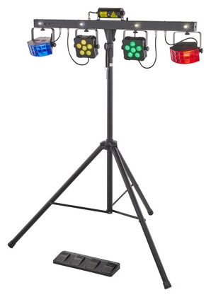 Barre LED Stairville BossFX-1 Pro avec effets laser, stroboscope et trépied en location à Chartres et en Eure-et-Loir