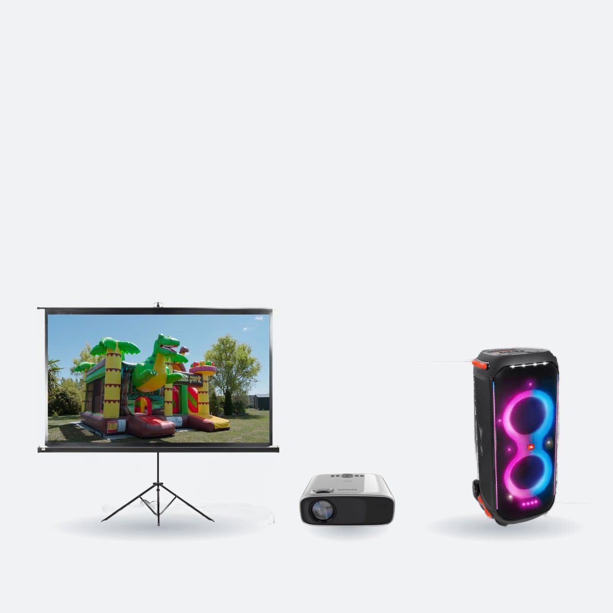Location Pack Cinéma Plein Air – Écran, Vidéoprojecteur & JBL – Chartres (28)