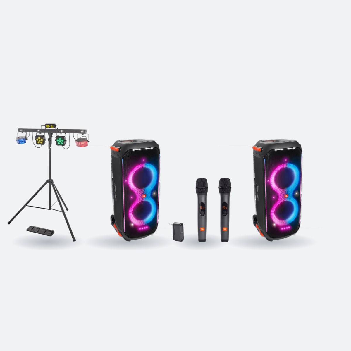 Location Pack Mariage – 2 JBL, Micros sans fil & Barre LED – Chartres (28)