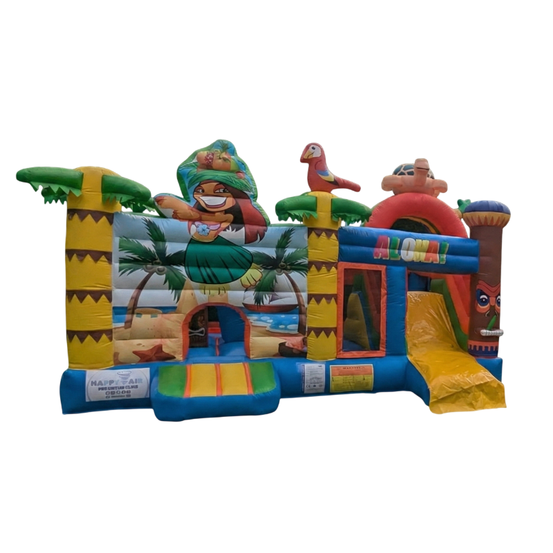 Location structure gonflable thème tropical Happy Aloha pour kermesse et fête d’école (28)