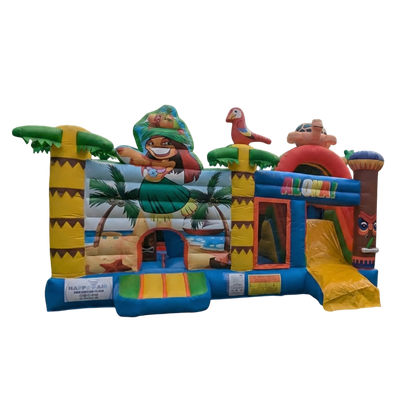 Location structure gonflable thème tropical Happy Aloha pour kermesse et fête d’école (28)