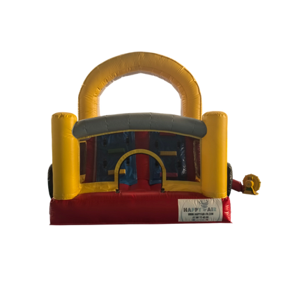 Détail du château gonflable Happy Car en forme de voiture (roues) – animation enfants 28