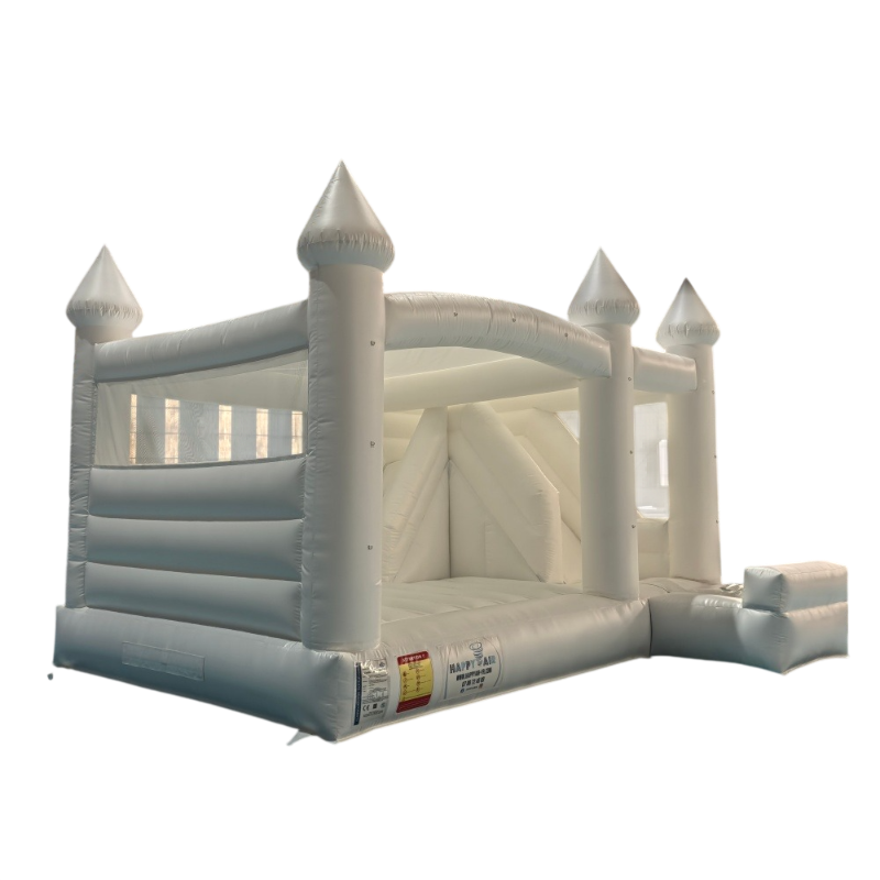 Structure gonflable wedding blanche Happy Wedding Toboggan – style élégant – location 28