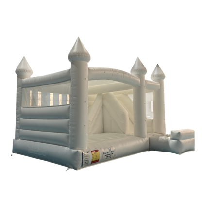 Structure gonflable wedding blanche Happy Wedding Toboggan – style élégant – location 28