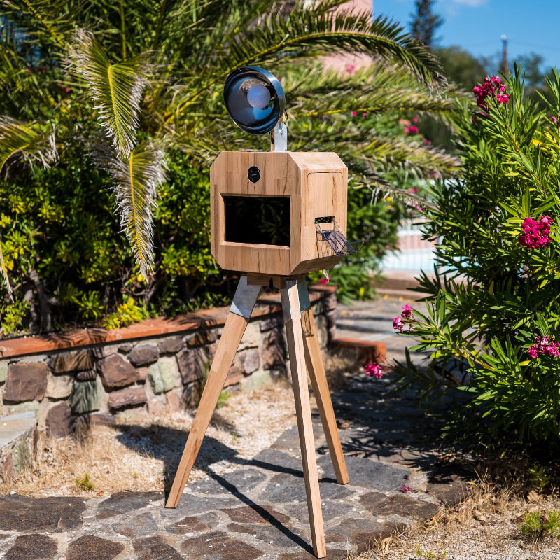 Borne photobooth en bois 150 tirages – location pour événements